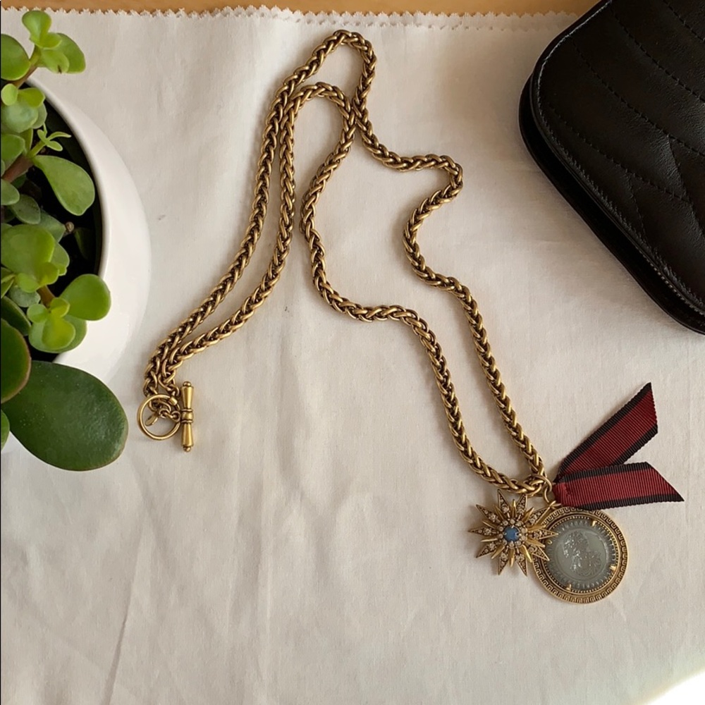 J. Crew Medallion Statement necklace